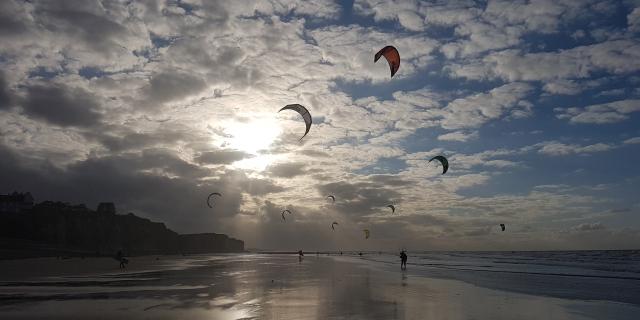 Kite surfing in Quiberville