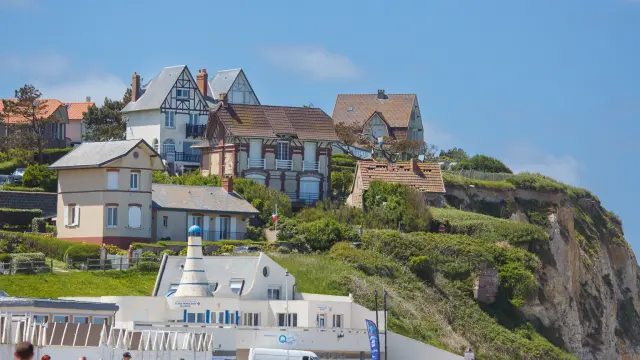 La promenade sur la plage de Quiberville-sur-Mer en Normandie