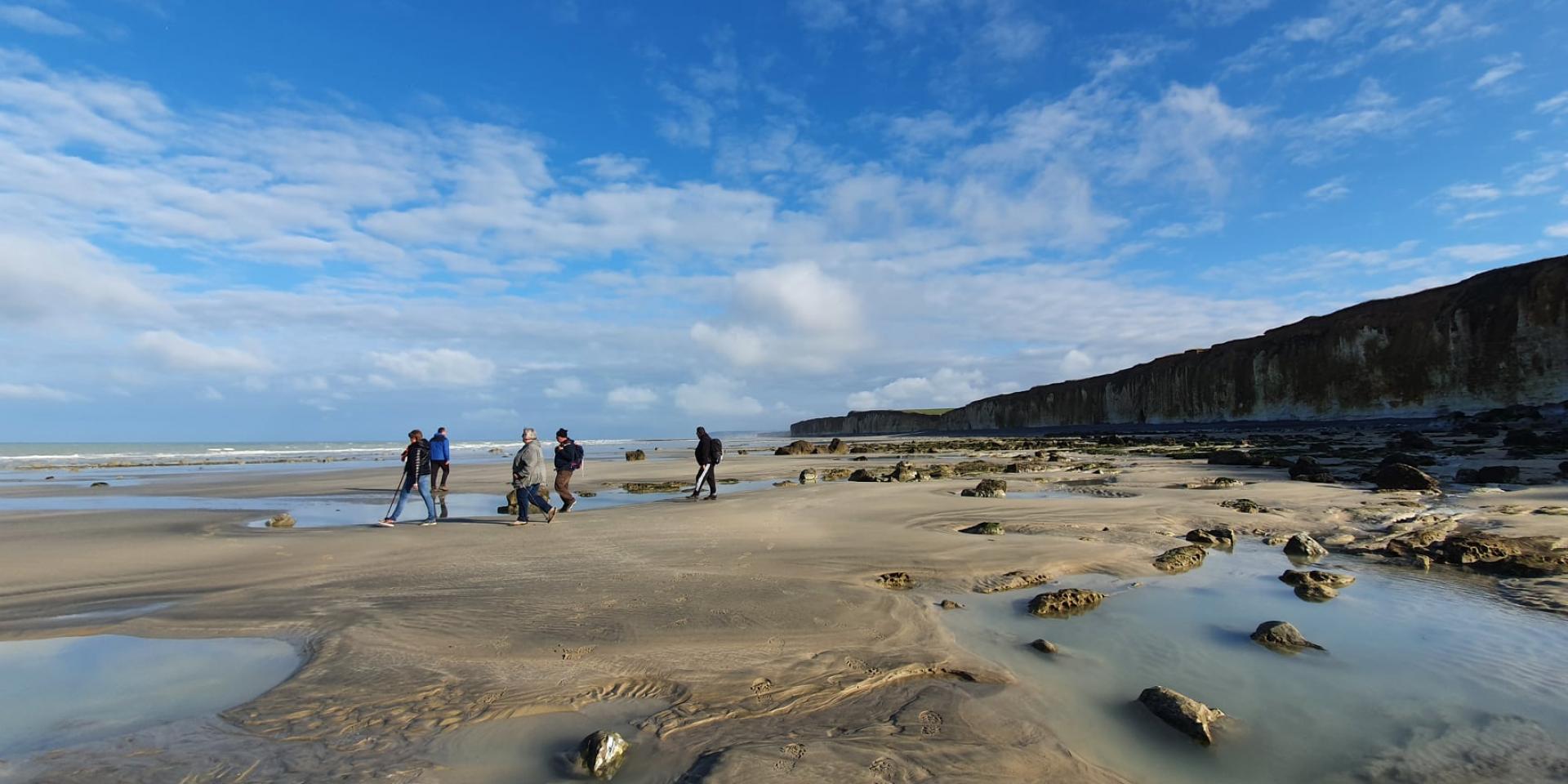 Quiberville hiking at low tide