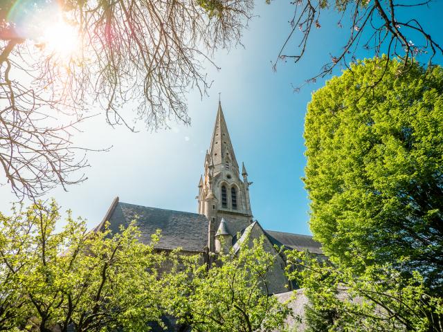 Collegiate Church Auffay blue sky
