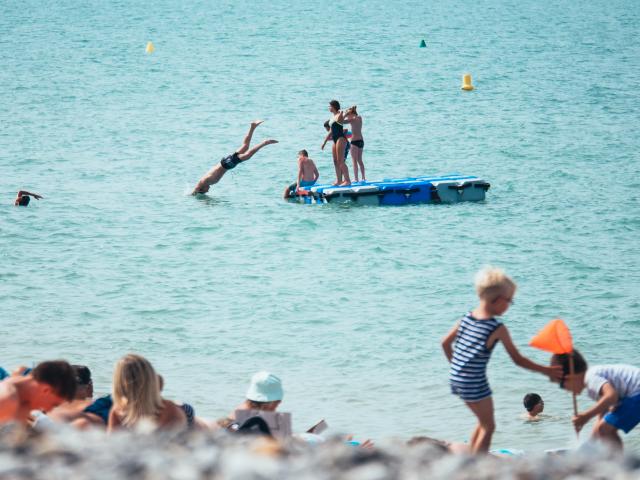 Family-friendly beach