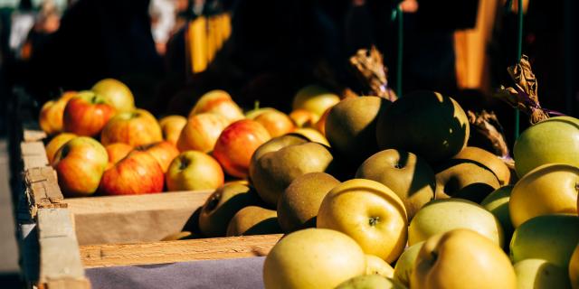 Äpfel Markt Luneray