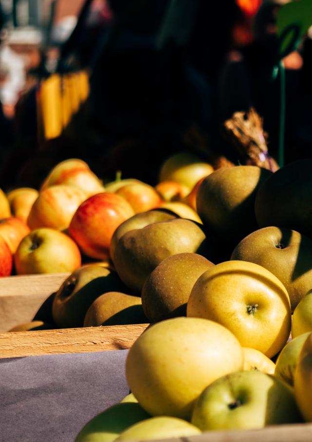 Pommes sur le Marché de Luneray