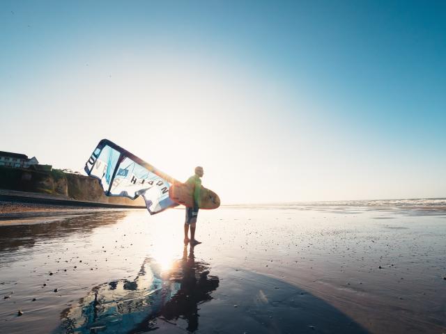 Kitesurfing in Quiberville