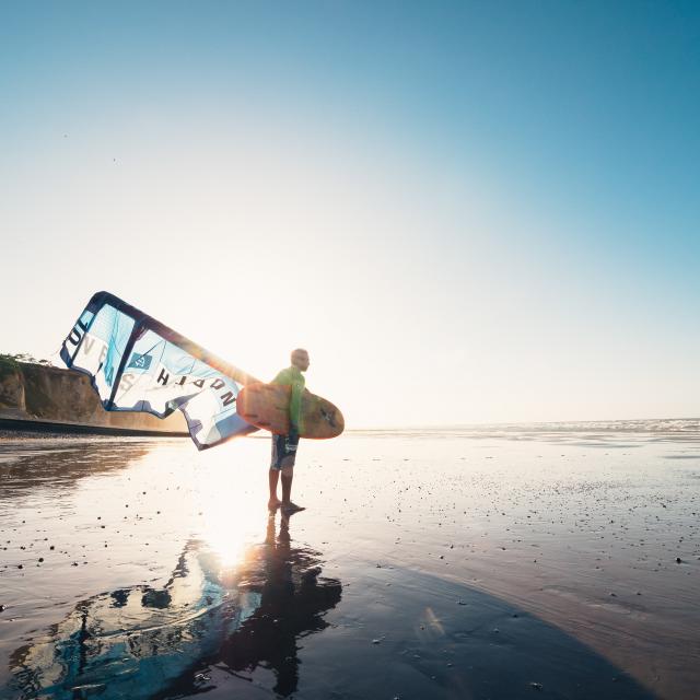 Kitesurfing in Quiberville