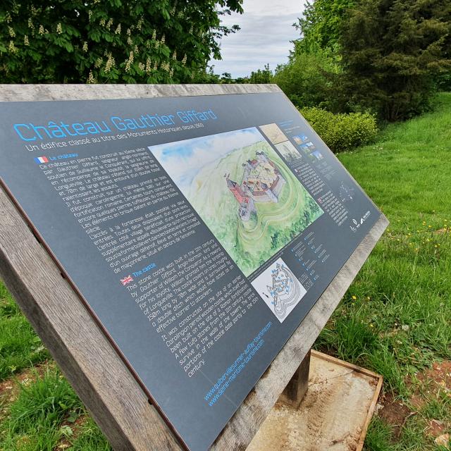 Interpretation panel of the castle