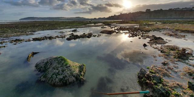 Fishing in the rocks