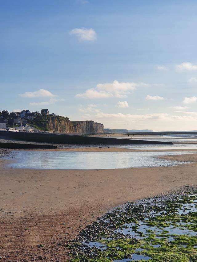Sand beach at low tide