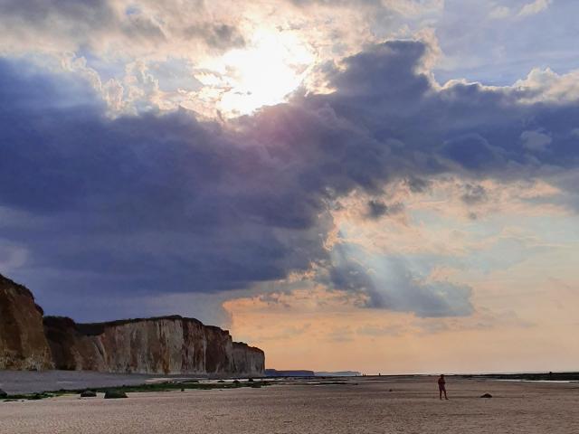 Sonnenstrahl am Strand