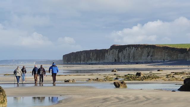 Walking on the beach