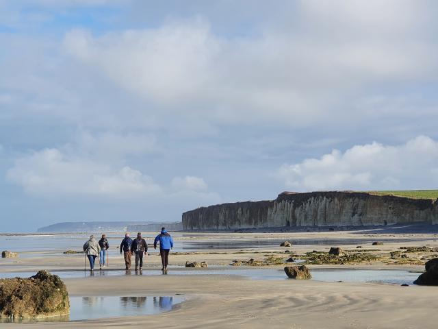 Walking on the beach