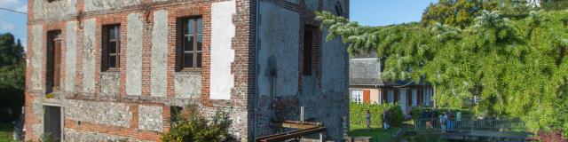 france, region normandie, seine maritime, terroir de caux, saint nicolas de folleville, moulin de larbalete; m Tacoen, visite lors des journées du patrimoine,