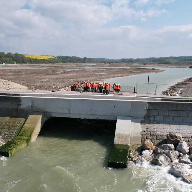 Le nouveau pont sur la Saâne